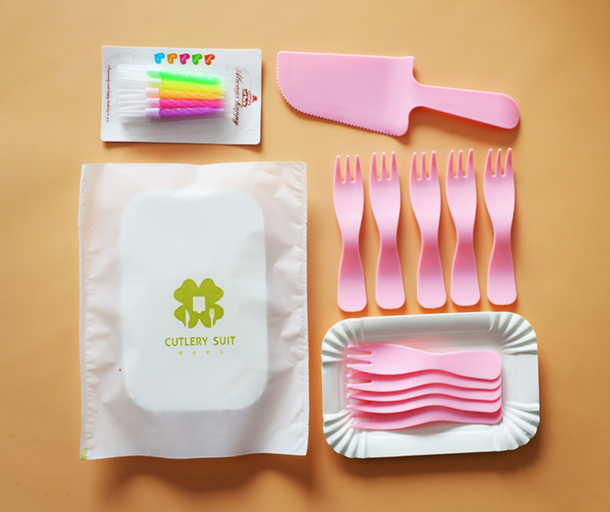 Four-leaf clover - wavy fork plastic bag