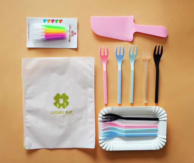 Four-leaf clover - three-pronged fork plastic bag